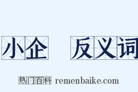 小企業反义词是什么意思的图片